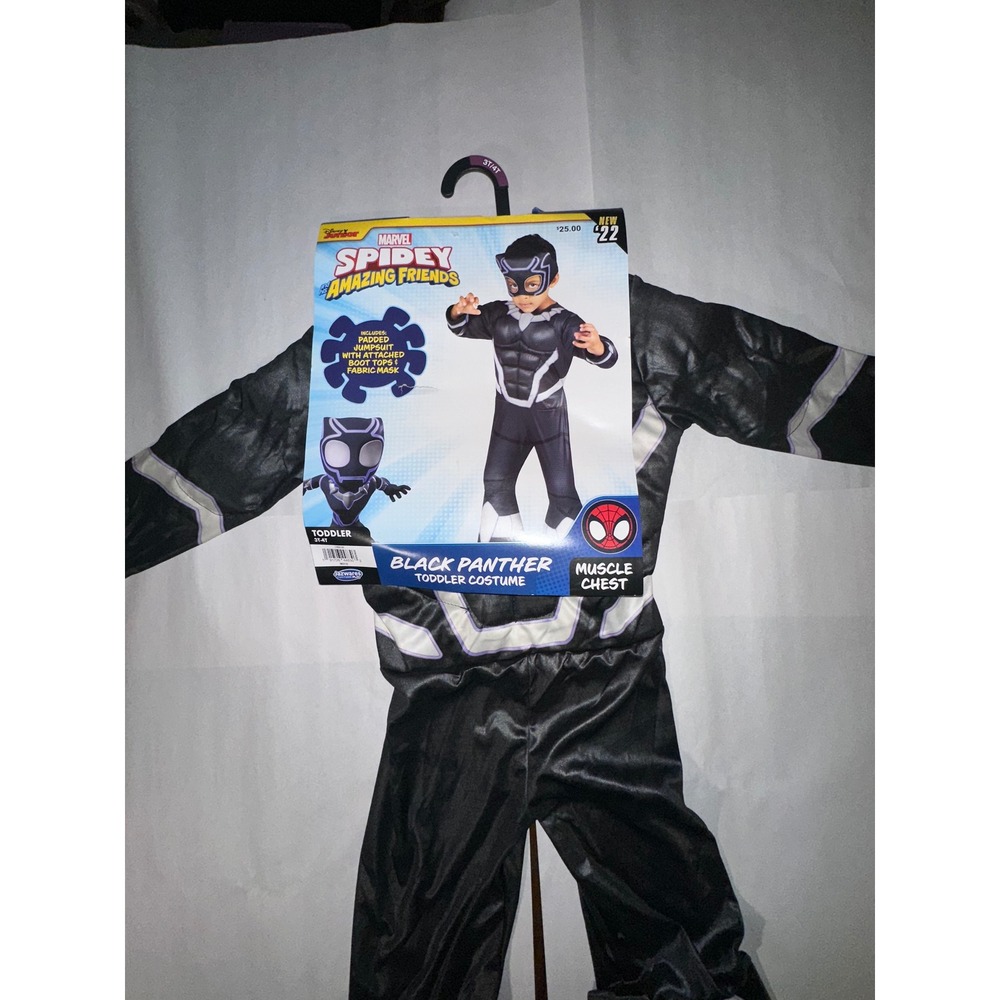 Marvel Spidey Amazing Friends Black Panther Toddler Costume 3T-4T JWC0126